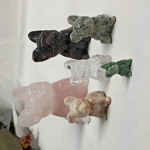 Crystal Carvings French Bulldog Figurines